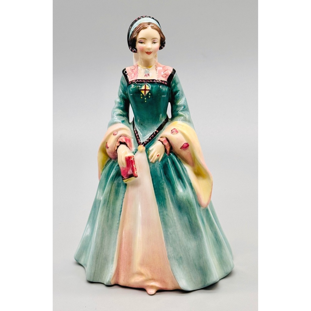 Royal Doulton Janice Figurine Green HN2022 Vintage Bone China Lady 7.5 inch